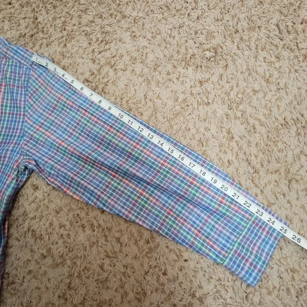 T. Harris‎ London Plaid Long Sleeve Button Down Shirt Size XXL